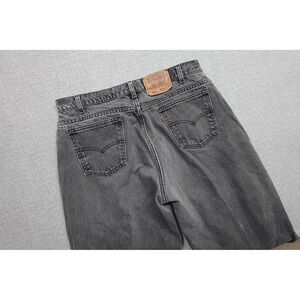 Vintage Levi's 560 Baggy Jeans Mens 34x30 Gray Charcoal Denim Orange Tab